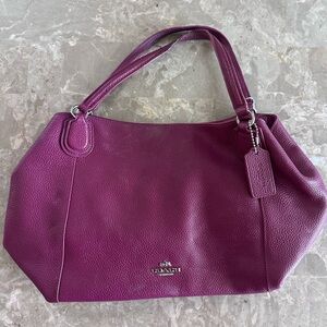 Coach Mulberry Leather Shoulder Bag